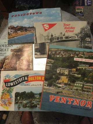 Vintage Tourist Guides Ventnor,  Lowestoft&oulton Broad,  Felixstowe & Lovers Seat