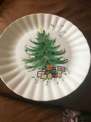 Vintage Blue Ridge Potteries 10.  5 Inch Christmas Tree Plate