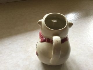 Vintage Shawnee Pottery Creamer Pitcher.  Smiley Pig 4 - 1/2”.  Patented.  GREAT 2