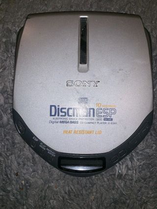 Vintage Sony D - E301 Discman Walkman Esp Avls Mega Bass Portable Cd Player