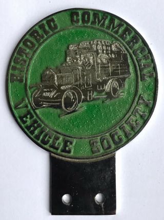 Vintage Historic Commercial Vehicle Society Car Badge / Mascot