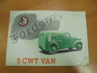 The Fordson 5 - Cwt Van Vintage Classic Car Brochure Ford Motor Co 1932