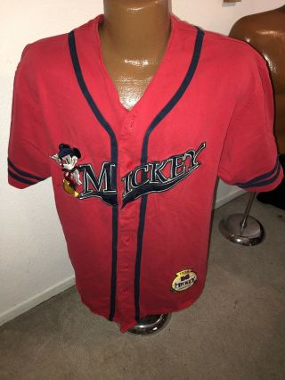 Vintage 90’s Disney Store Mickey Mouse Baseball Jersey Size Large