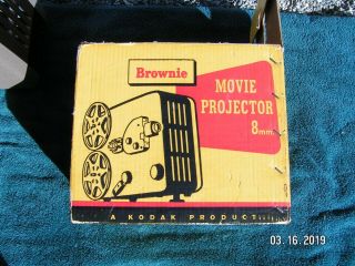 Brownie 8mm Flim Projector Kodak Near With Box