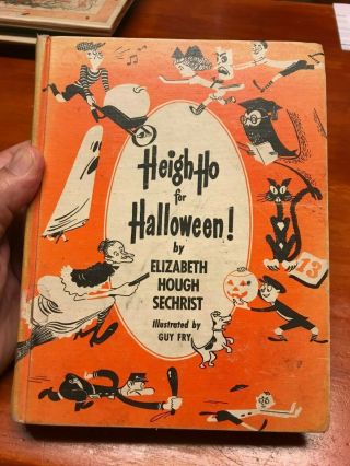 Heigh - Ho For Halloween By Elizabeth Sechrist 1948 Hardcover Vintage Hallowe 