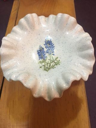 Vintage Ceramic Scrubber/sponge Holder Texas Bluebonnets
