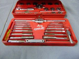 Vintage ACE Hex Set Of Taps & Dies No.  606 By Made Hanson Co.  USA 8