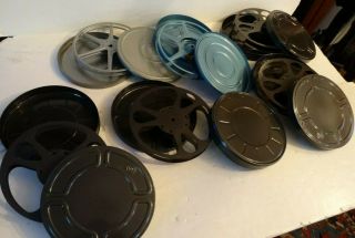 6 Vintage Home Movie Reel Reels W/cases 8mm? 16mm? 7 1/4 Inch 4 Same 2 Different