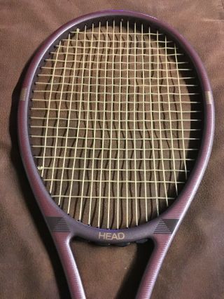 Head Composite Edge Vintage Tennis Racket Leather Grip 4 3/8 Euc