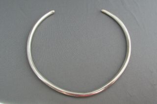 Heavy Vintage Mexico Taxco Sterling Collar Choker Necklace Cuff