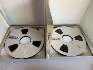 Ampex 456 Grand Master 1/2 " Reel Tapes On 10 " Metal Reels Boxes Rainbow