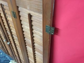 PAIR VTG Colonial Wood Interior Louver Plantation Window Shutters 36” H X 18”W 3