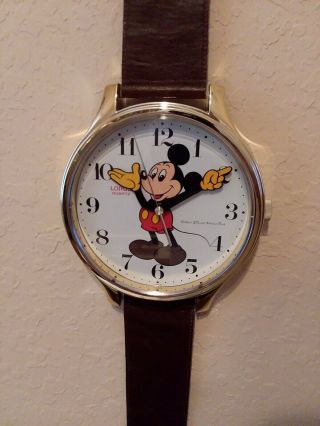 Vintage 33 " Wall Clock.  Lorus Walt Disney Giant Mickey Mouse Wrist Watch.