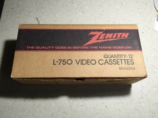 12 Nos Zenith L750 Betamax Beta Video Cassettes Tapes
