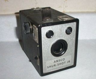 N,  Vintage Camera,  Ansco Shur - Shot Jr.  With Film In Camera