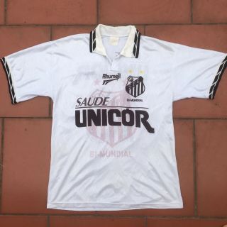 Vintage Santos Football Home Shirt 1996 Rhummel Size Large