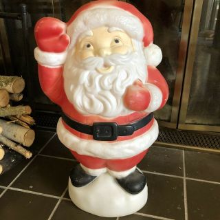 Vintage Style Empire Plastics Blow Mold Christmas Lighted Santa 20” Tall