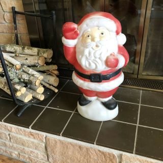 Vintage Style Empire Plastics Blow Mold Christmas Lighted Santa 20” Tall 2