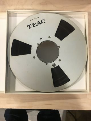 Teac 1/4” X 10.  5 " Metal Reel Tape Analog Recording Tape And Box