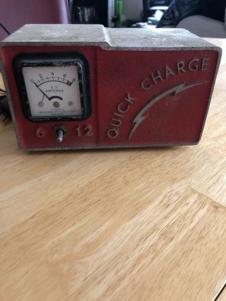 Vintage Car Battery Charger Quick Charge Made In Usa - For Display