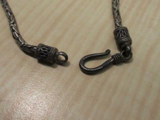 Sterling Silver Jewelry Necklace Vintage Style Hook Clasp 2