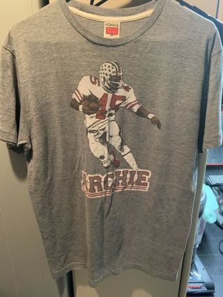 Vintage Archie Griffin 45 Ohio State Buckeyes Ncaa Homage T Shirt.  Size L
