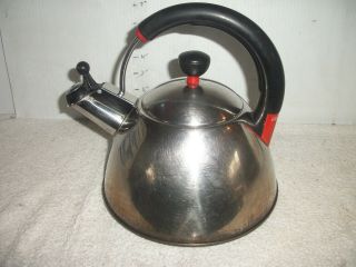 Vintage Farberware Tea Kettle K7055 2 Quart Stainless Steel Teapot