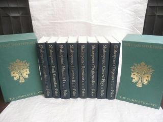 Folio: William Shakespeare - The Complete Plays.  8 Volumes/2 Slipcases.  Vgc.  (s9)
