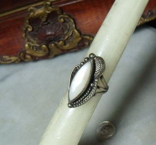 Vintage Deco Sterling Silver Native American Squash Blossom Size 6.  5 & 6 Ring