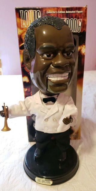 Vintage Gemmy Louis Armstrong " Animated Singing Figure 19 " (2002)
