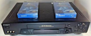 Sony Slv - N71 Vcr 4 - Head Video Cassette Recorder Vhs Player Hifi,  2 Vhs