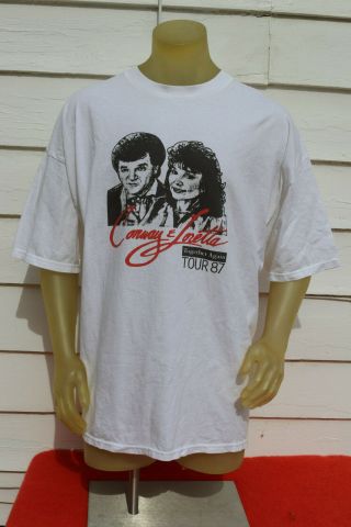 Vintage 1987 Conway Twitty & Loretta Lynn Concert T - Shirt / Unisex 3xl