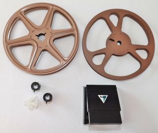 Two 5 " Reels,  One Splicer: Does 8 Mm And 8 Film,  3 Reel Center Adapters