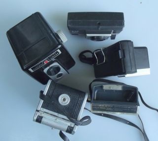 5 Vintage Kodak Camera ' s - Brownie - Duplex - Fiesta - Instamatic 20 - Instamatic X - 15 4