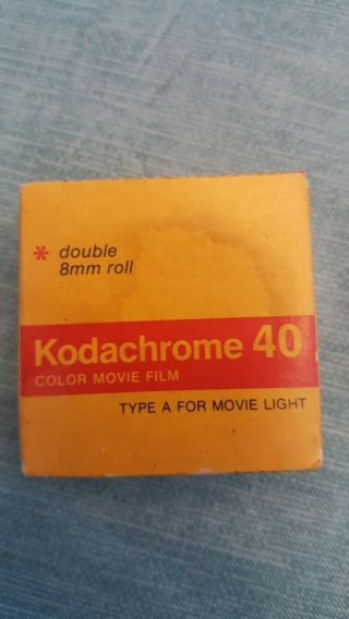 Vtg Kodachrome 40 Movie Film Type A,  For Double 8mm Roll Cameras 25 Ft.  Kma460