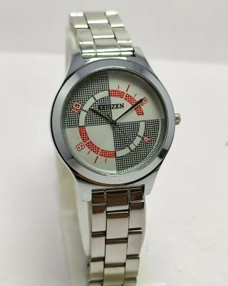 Vintage Citizen Quartz White Dial Wrist Watch For Women 