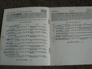 vintage Sandown park horse racing programme 2