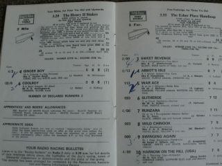 vintage Sandown park horse racing programme 4