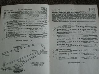 vintage Sandown park horse racing programme 7
