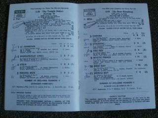 vintage Sandown park horse racing programme 8