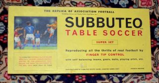 Vintage Subbuteo Table Soccer Football Set Boxed Untouched Since 1970s