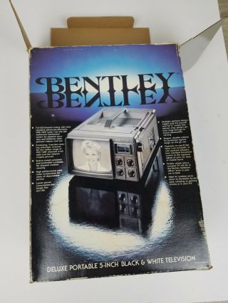 Vintage Bentley Deluxe Portable 5 - Inch Black & White Television AC Adapter 3