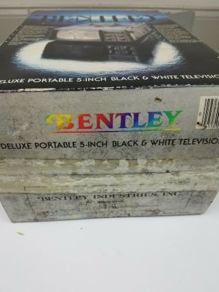 Vintage Bentley Deluxe Portable 5 - Inch Black & White Television AC Adapter 6