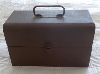 Vintage 8mm Movie Reel Metal Carrying Case Storage Box 9½ " X 5½ " 13 Slots