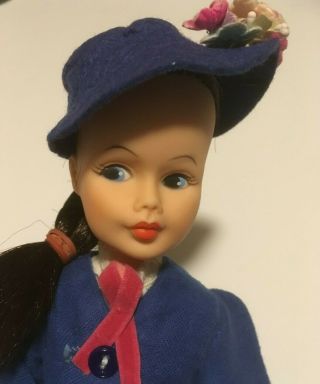 Vintage " Mary Poppins " Doll W Two Outfits & Accessories (horsman Brand) 1960s