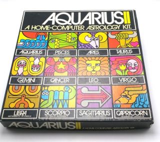 Vtg 1973 Aquarius Ii Home Computer Astrology Kit Game Hoi Polloi Groovy Graphic