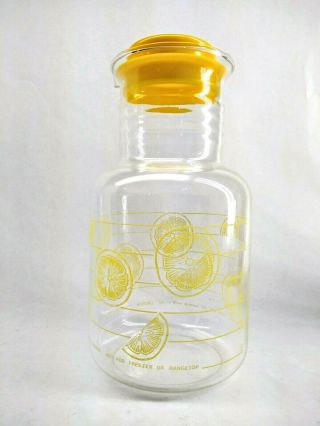 Vintage Pyrex Lemonade Pitcher With Lid | Glass Juice Decanter 3515 | 1 1/2 Qts.