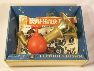 Vintage 1967 Mattel Toy Bath House Brass Flooglehorn