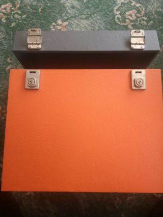 Vintage Retro Record Box Vinyl Orange/Gray 12 
