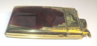 Vintage Estate Evans Art Deco Gold Tortoiseshell Cigarette Case Spitfire Lighter 4